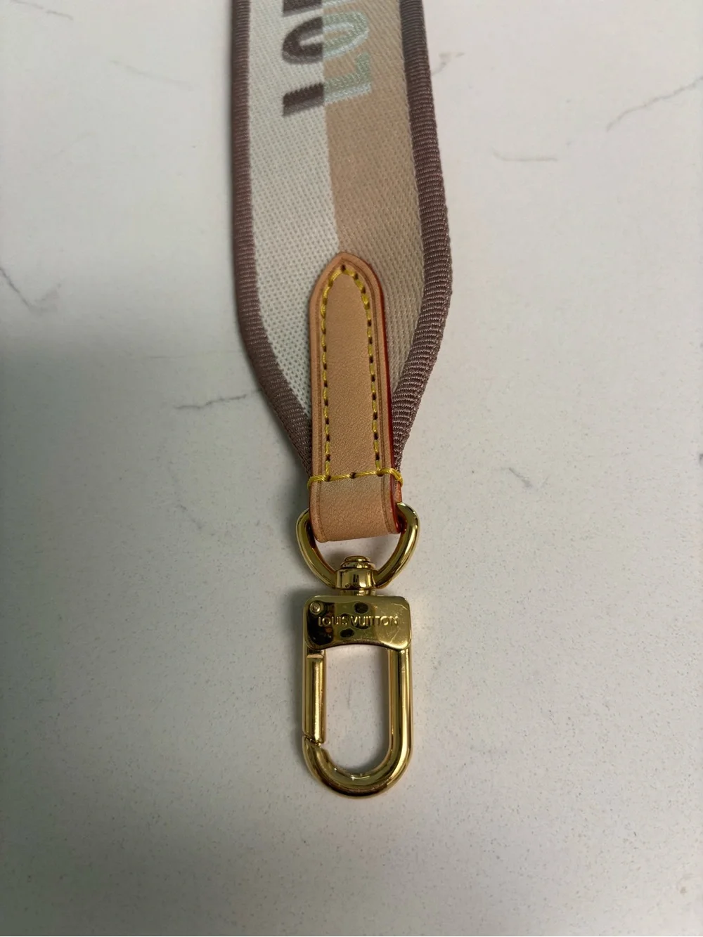 Louis Vuitton Beige Jacquard Logo Bandoulière